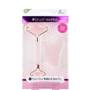 Brushworks Rose Resin Roller & Gua Sha